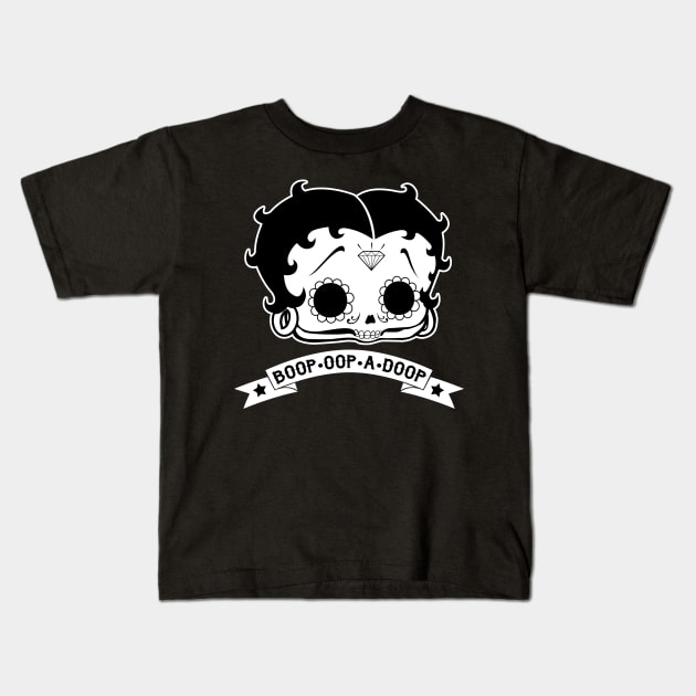 Betty Sugar Skull Kids T-Shirt by lockdownmnl09